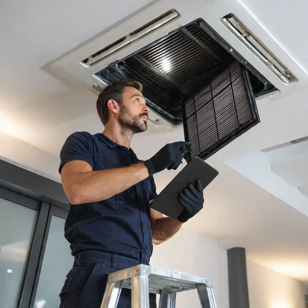 HVAC inspection and filter replacement Garland TX