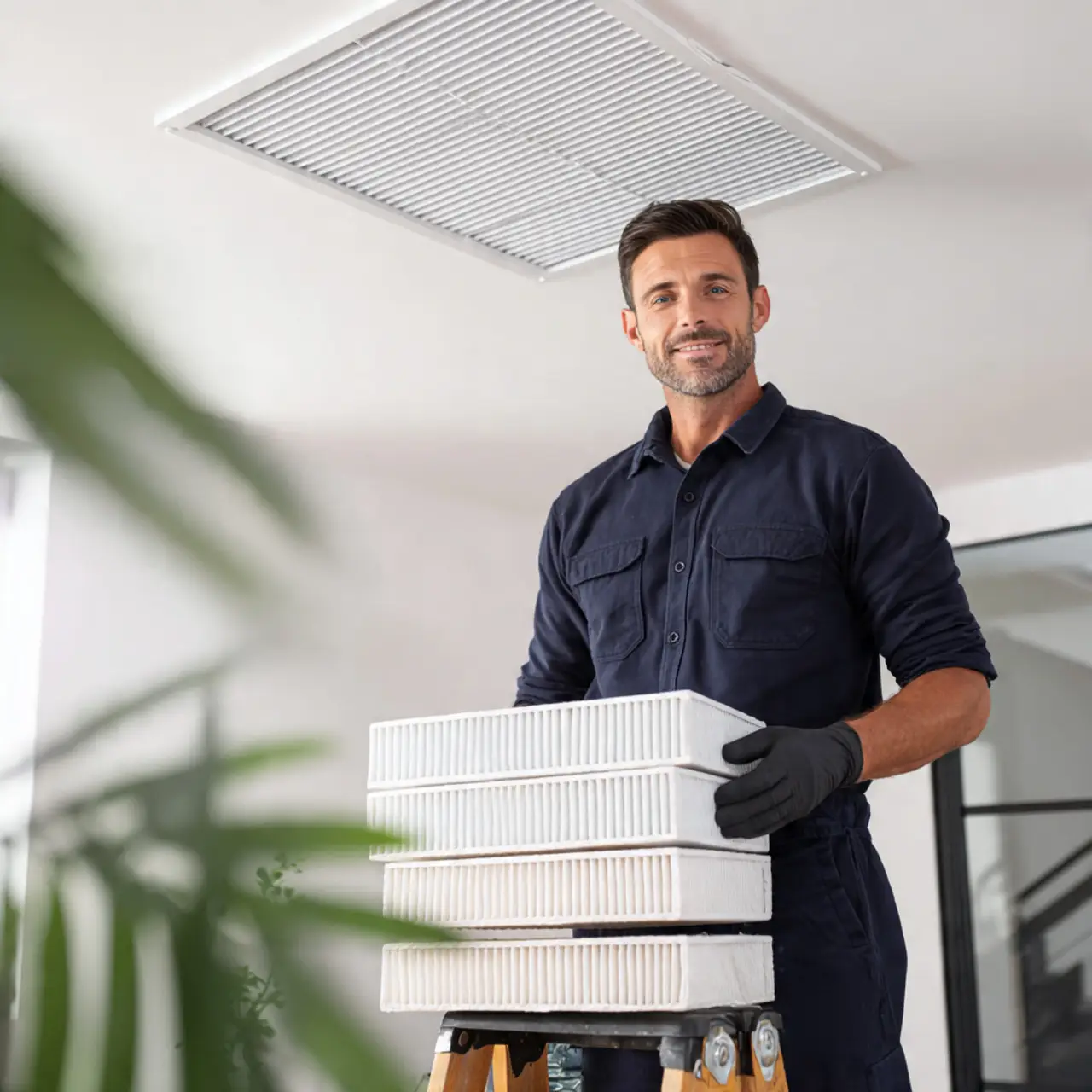 Scheduled air filter replacement service in Garland TX